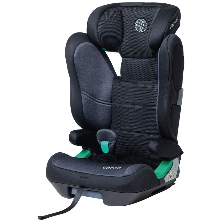 Scaun auto Sorino Ceres, 100-150 cm, tapiterie Mesh 3D, negru/gri
