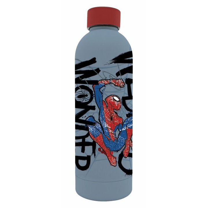 3D Бутилка Spiderman, 500 мл, Многоцветен