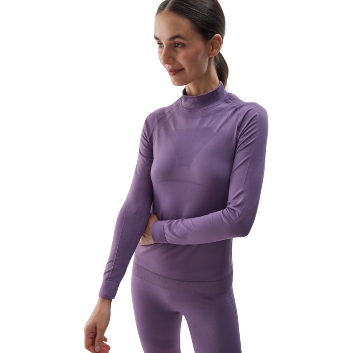 Echipament sport pentru femei, 4F, model F156, violet, fara cusaturi, material sintetic, M-L INTL
