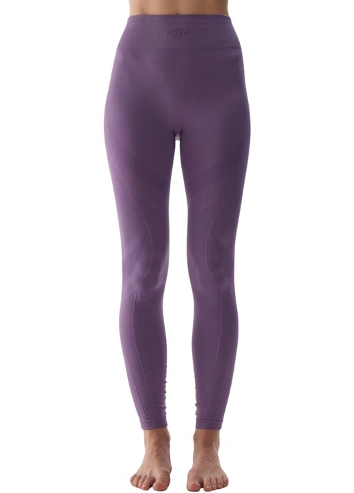 Colanti termici dama, 4F, poliamida/elastan/poliester, slim, uscare rapida, mov, XS-S INTL
