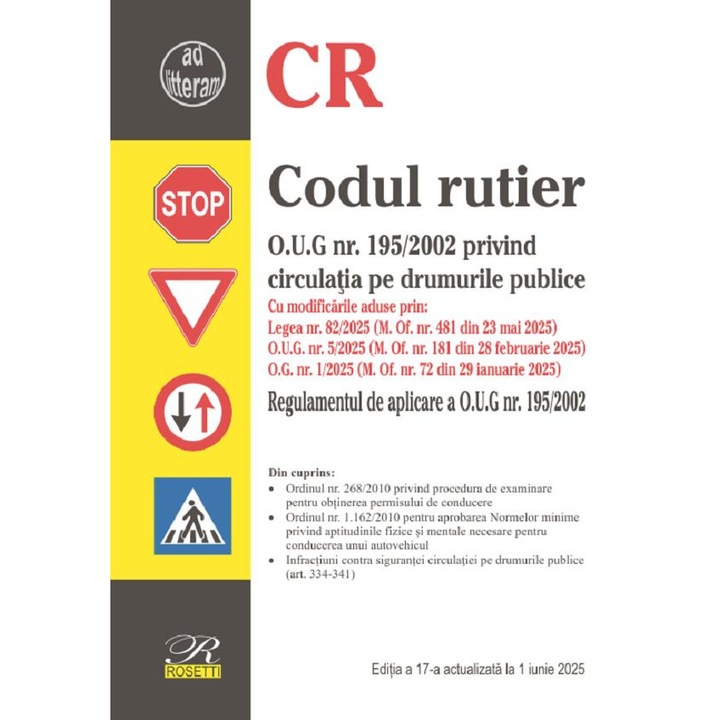 Codul Rutier Ed.17 Act. 1 Iunie 2025