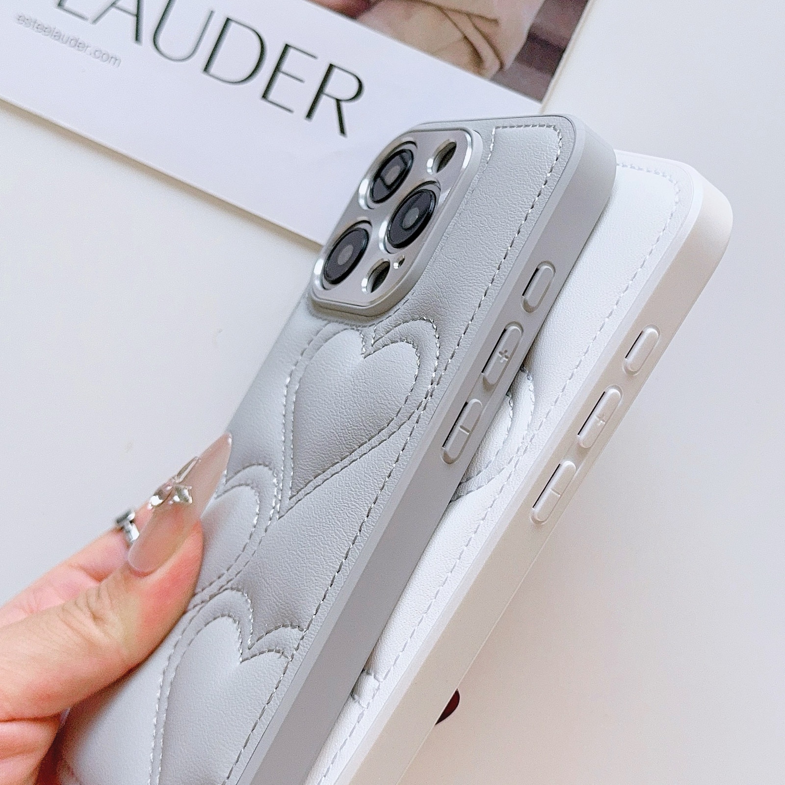Husa moale 3D Love pentru Apple iPhone 16 Pro, Negru