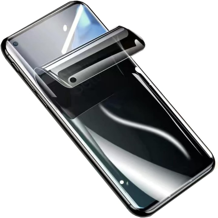 Folie Display Privacy pentru Allview X4 Soul Mini, protectie Infinity Enterprise - SIlver cu lipire Completa pentru ecran telefon Fata din Hydrogel, Flexibil, Silicon, Set complet pentru Instalare usoara