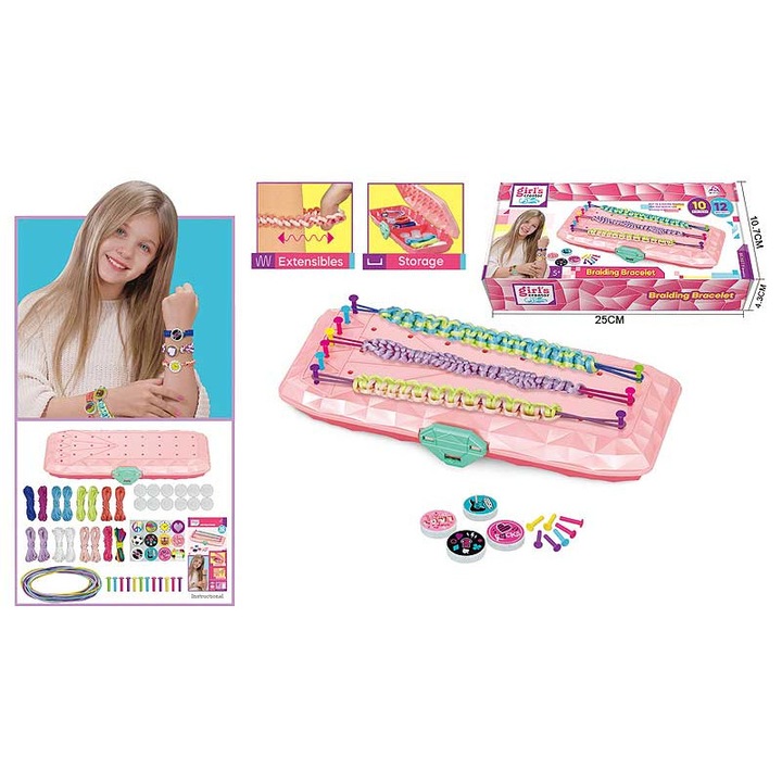 Set creativ pentru copii, bratari, multicolor