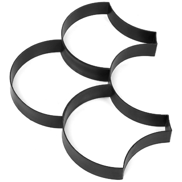 Matrita cu Contur pentru Turnat Pavaj Teno®, pentru beton amprentat sau piatra decorativa, imita piatra naturala, imbunatateste aspectul gradinii, plastic, model 7, 51.5 x 35.5 x 4 cm, negru