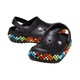 Детски пантофи Crocband Colorful Lights, черни, синтетичен материал
