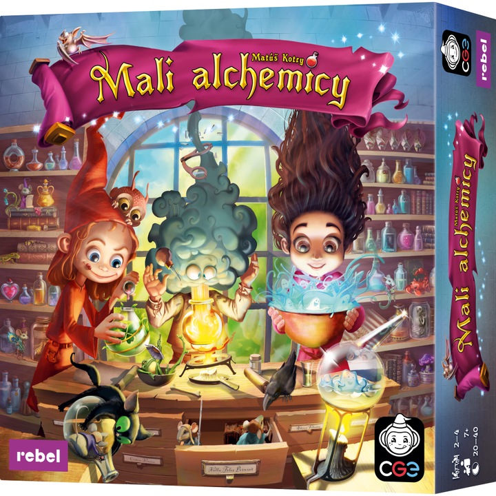 Mali Alchemici társasjáték, Rebel, 2-4 játékos, dedikált alkalmazás, többszínű