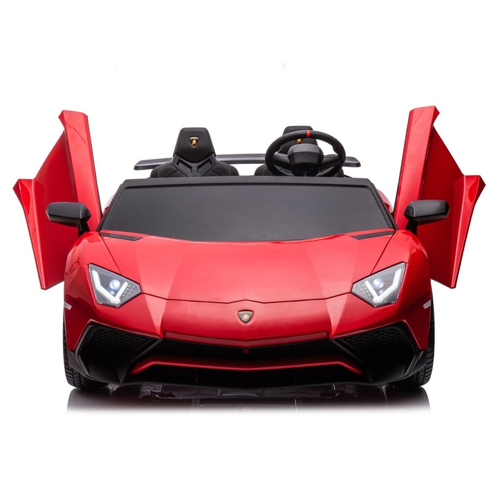 Masinuta electrica Lamborghini Aventador SV, rosu, 2 viteze, 173x109x63cm, set complet