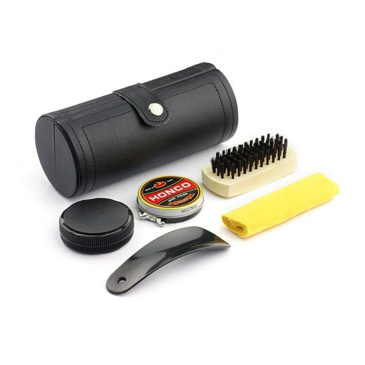 Set lustruit pantofi negru deluxe