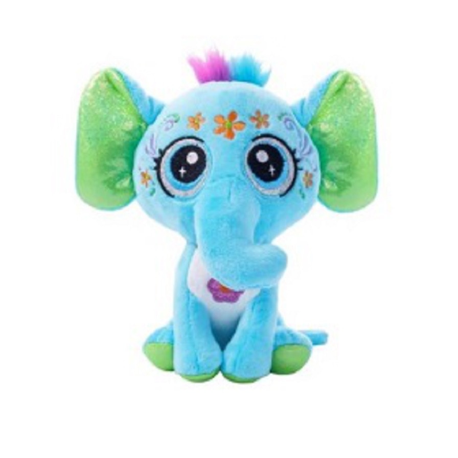 Mascota Beppe Elefant albastru 18 cm