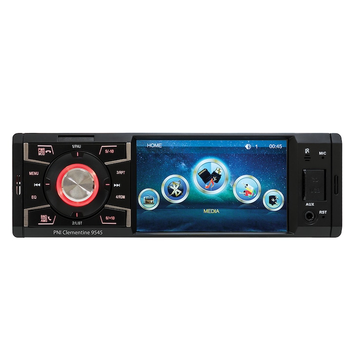 MP5 player auto PNI, Clementine 9545 1DIN, display 4 inch, 50Wx4, Bluetooth, radio FM, SD si USB, 2 RCA video IN/OUT