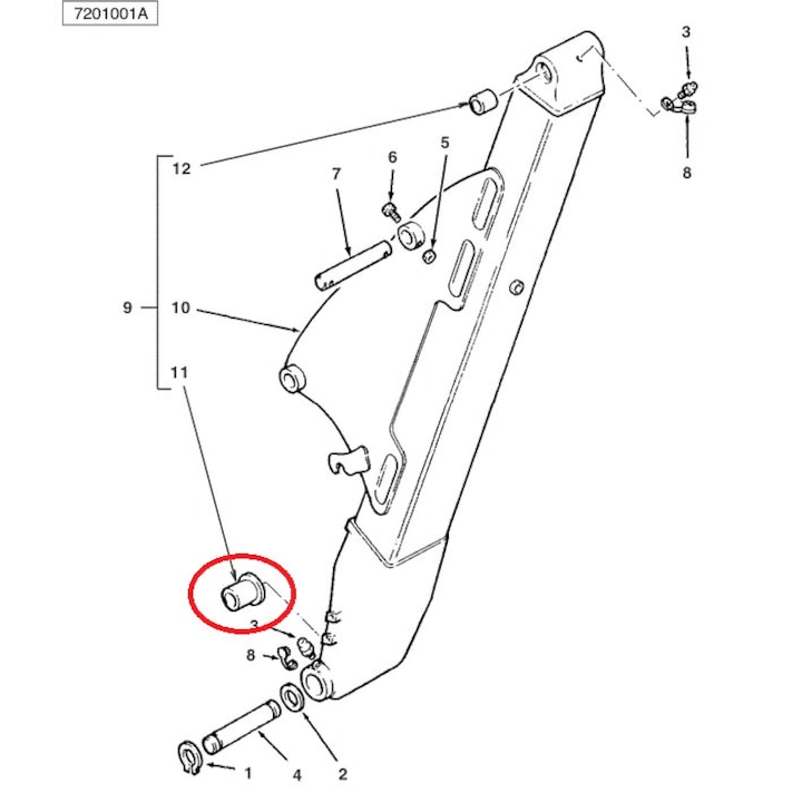 Set 2 Bucsi brat buldoescavator Terex 860 cod 3501015M2