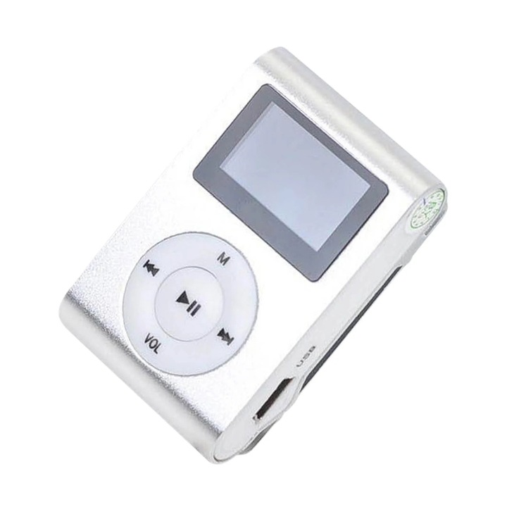 Hordozható MP3 lejátszó, kártyatartó, többszínű, kis méret