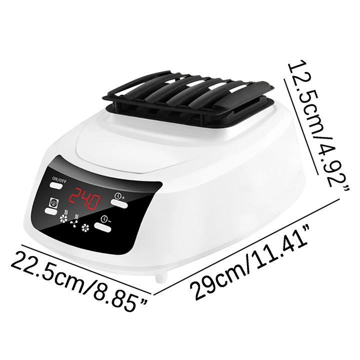 Sterilizáló ruhaszárító, 22.5x29x16.5cm, 1500-1800W, távirányítóval, teljes készlet