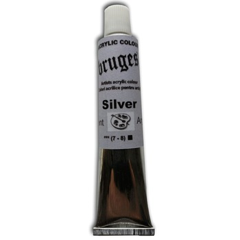 Vopsea Acrilic tub culoare extrafina 23ml. argintiu Vopsea Acrilic tub culoare extrafina 23ml. argintiu