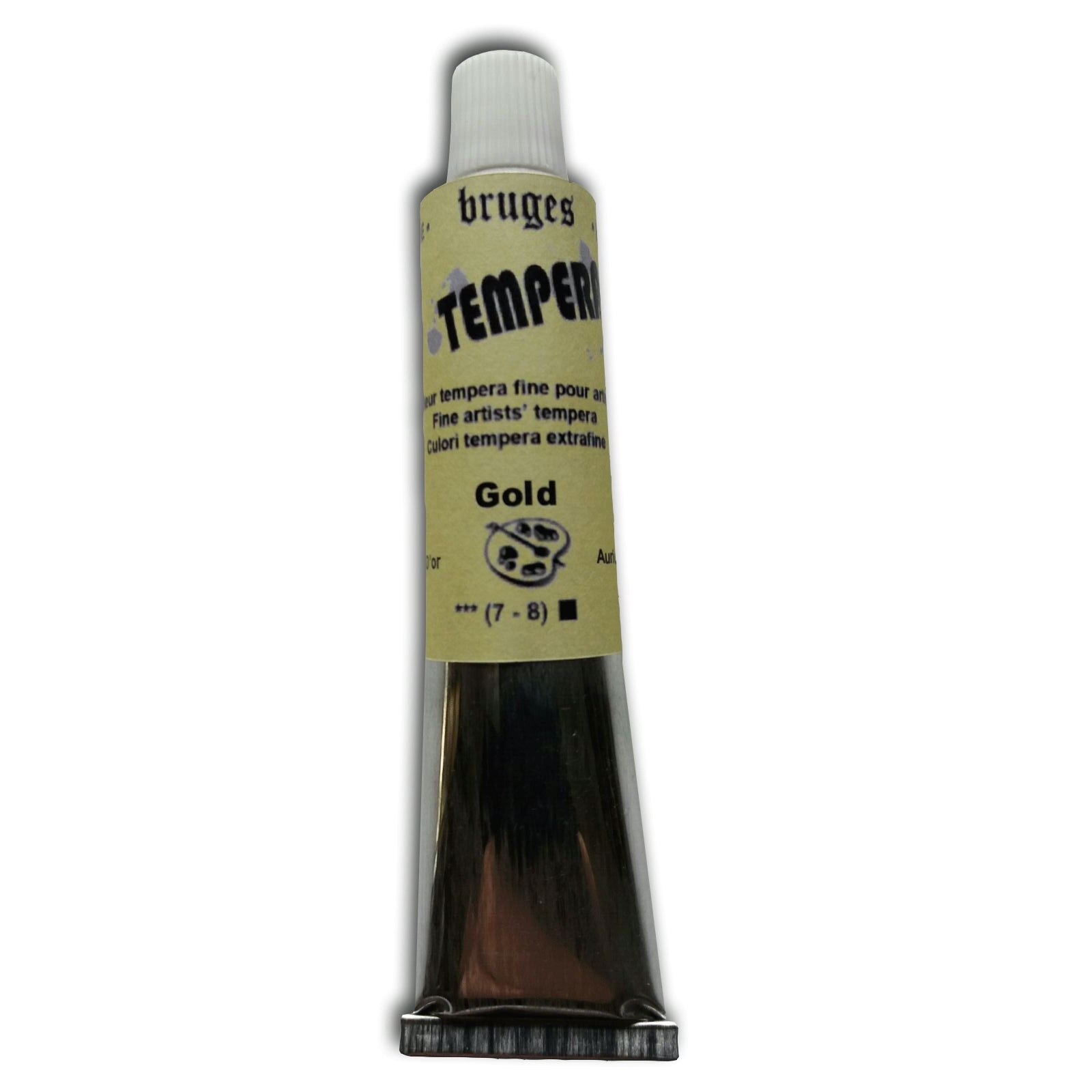 Vopsea tempera extrafina Bruges, tub 23ml. auriu