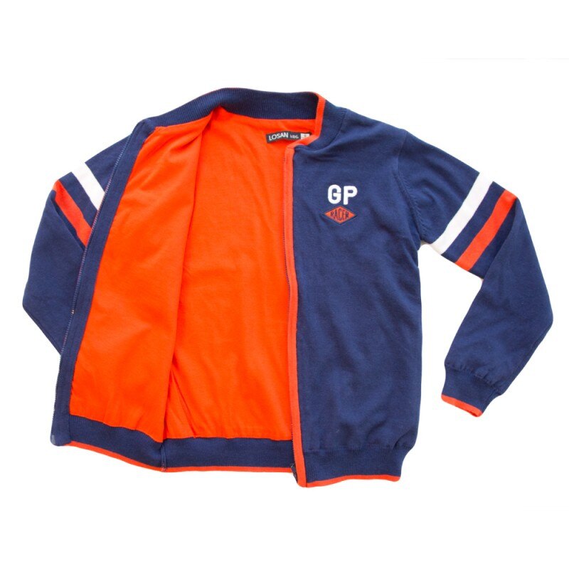 Pulover copii Losan bleumarin portocaliu, varsta 5 ani