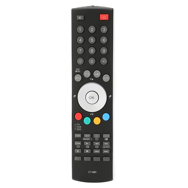 Дистанционно управление, CT-865, сребристо-черен цвят, размери 33 фута (9,3 м), за телевизори Toshiba