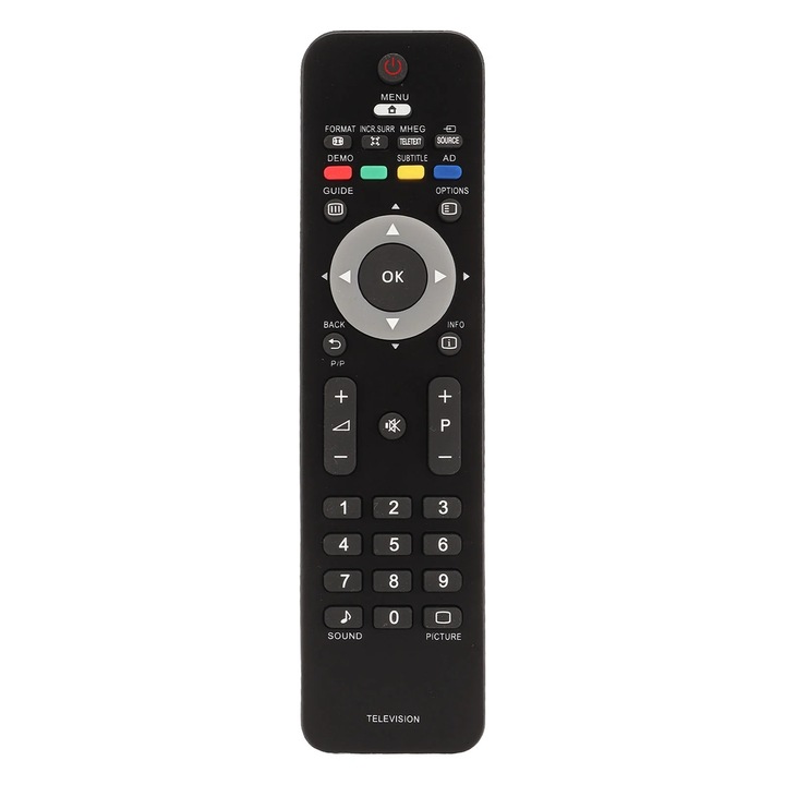 Telecomanda TV RAV280, ABS, butoane sensibile, compatibila cu modele 52PFL7704D, 47PFL7704D, 42PFL7704D, 32PFL7704D