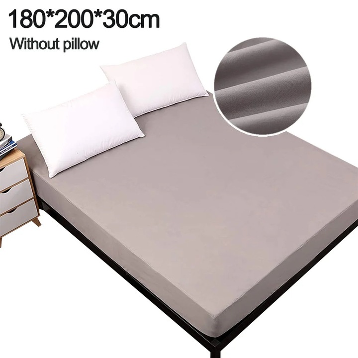 Protectie saltea impermeabila, 180x200x30cm, 2 straturi poliester si TPU, design elastic, pentru toate tipurile de saltele