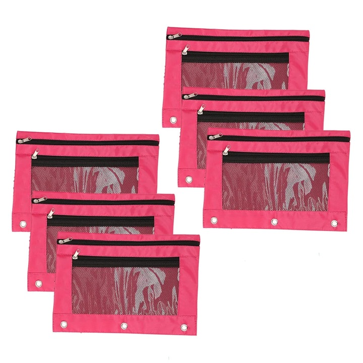 Organizator rechizite YANYXR 3 inele transparent 6 buc 22x15cm