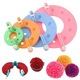 Set 8 Pompom Maker, 4 dimensiuni, plastic, multicolor