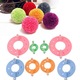 Set 8 Pompom Maker, 4 dimensiuni, plastic, multicolor