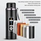 Termos din otel inoxidabil 316, capacitate 600-1500ml, cu afisaj LED, filtru pentru ceai, culoare multicolor, dimensiuni variate