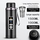 Termos din otel inoxidabil 316, capacitate 600-1500ml, cu afisaj LED, filtru pentru ceai, culoare multicolor, dimensiuni variate