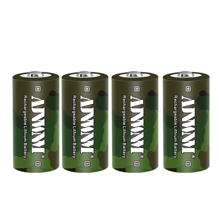 Baterie reincarcabila AJNWNM 16340/16350 3.7v 800mAh 16340 Baterii Li-ion CR123A Baterie pentru lanterna LED CR123 CR17345 Cr123a