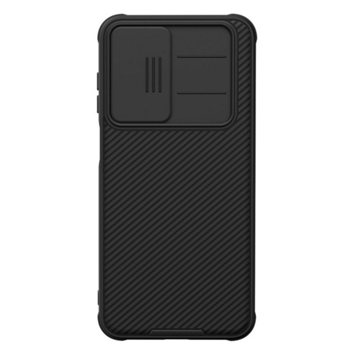 Nillkin camshield pro magnetic műanyag mobiltelefon tok, ütésállóság, kameravédő, mágneses, csíkos, fekete, kompatibilis: Samsung Galaxy A26 5G, SM-A266