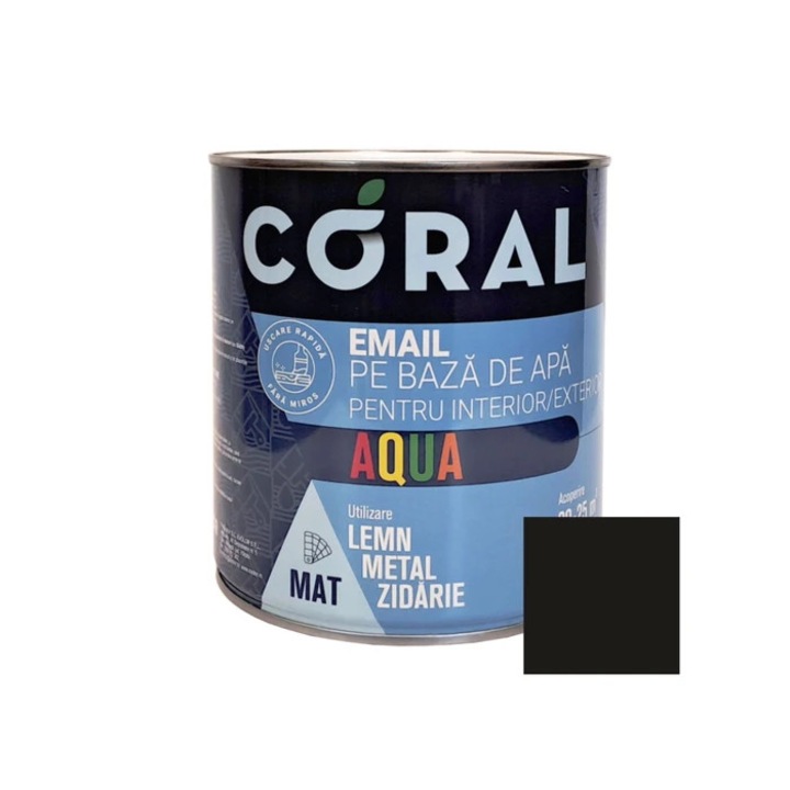 Email pe baza de apa Coral Aqua Negru Carbon 2,5 l