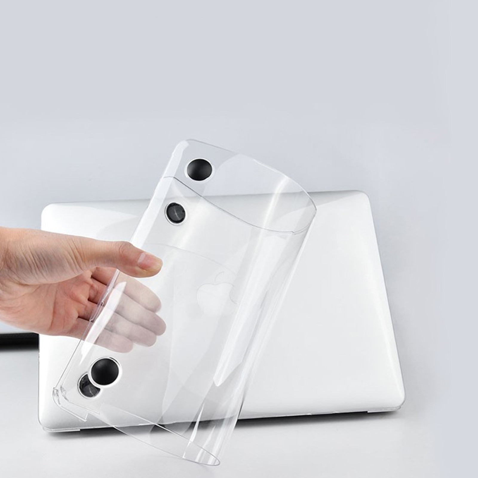 Carcasa laptop AYSTOAYS®, pentru Macbook Air 13 A1369/A1466, plastic, Material ecologic, netoxic, fara miros, transparent