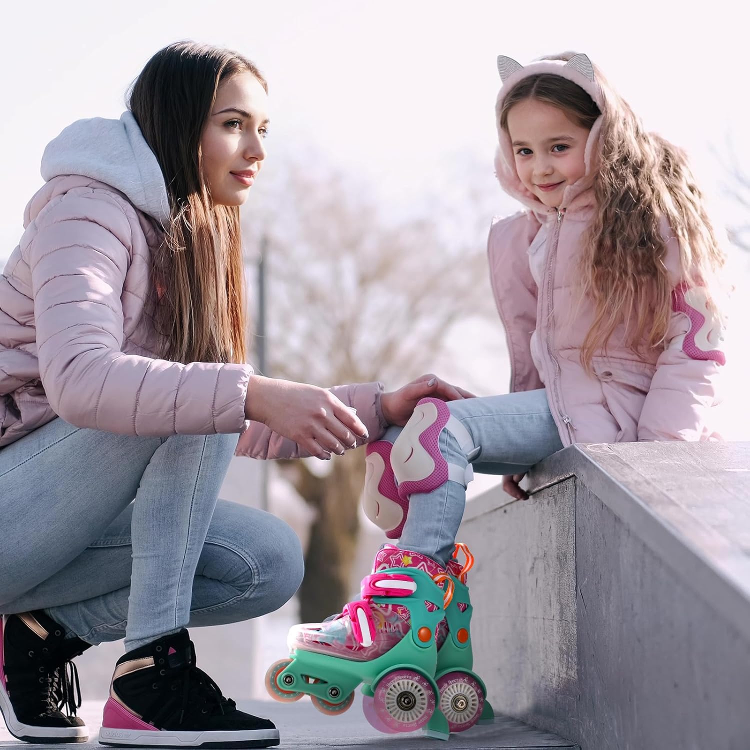 Jfyu Role reglabile pentru copii, JFYU®, role pentru invatare, platforma ...