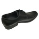 Pantofi Eleganti Negri Cu Siret Din Piele Naturala, Exterior Si Interior Din Piele, Talpa TR Flexibila, Calapod Comod, Model Simplu, Produs Romanesc, SVG, Marimea 43