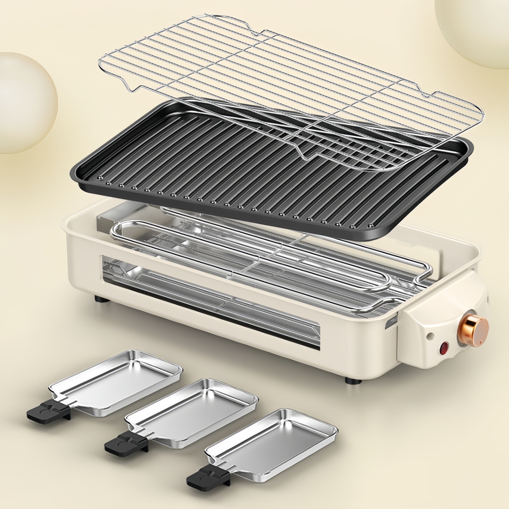 Jfyu JFYU® Електрическа скара без дим, многофункционална, 1500 W, подвижна ...