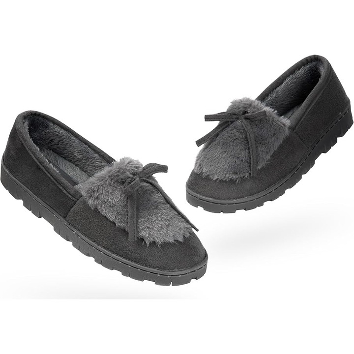 Papuci dama Dunlop, gri, talpa antiderapanta, Gri, 39