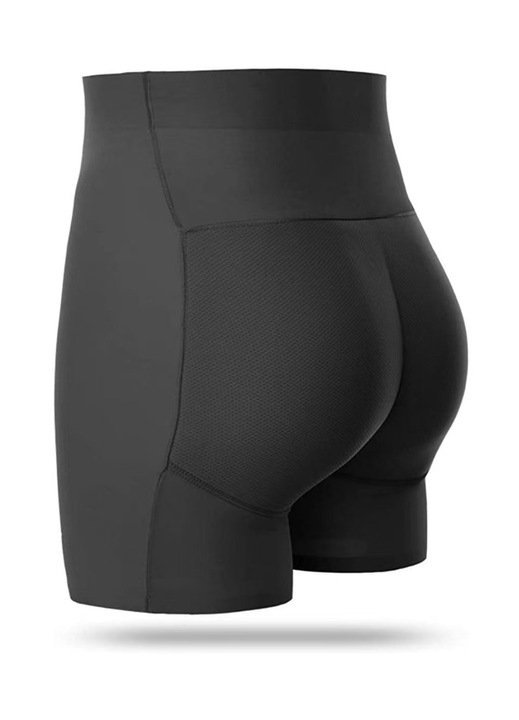 Дамско оформящо бельо, Висока талия, коремна компресия, Безшевни, дунапренови вложки за поддръжка, повдигащ ефект за дупето, Еластичен материал, Размер XL, Черен
