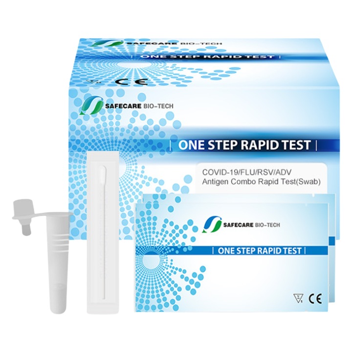 Test Rapid Antigen Combo 5in1 Covid19+Gripa A/B+RSV+ADV, Set 25 Buc, SAFECARE