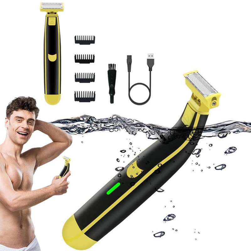 Aparat de ras/lama de ras pentru barbati (impermeabil), incarcare USB ...