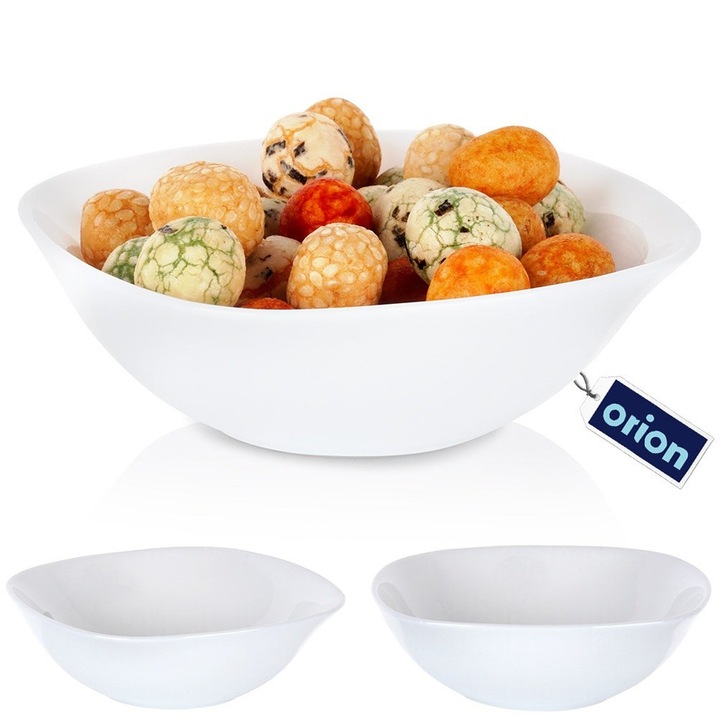 Стъклена купа, Orion, Luna, 170 мл, 11,5x11,5x4 см, Устойчива на температури, Лесна за почистване, Подходяща за съдомиялна машина, Бяла