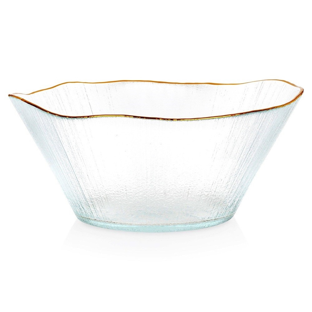 Vilde Bol de sticlă Usor Curatat Aurie Alb/Auriu 21x20x9cm, 1,2 litri