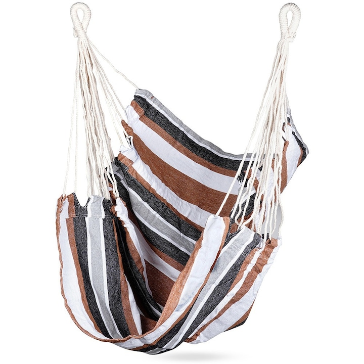 Хамак бразилски, VILDE, висящ фотьойл, устойчив материал, 96x130см, многоцветен