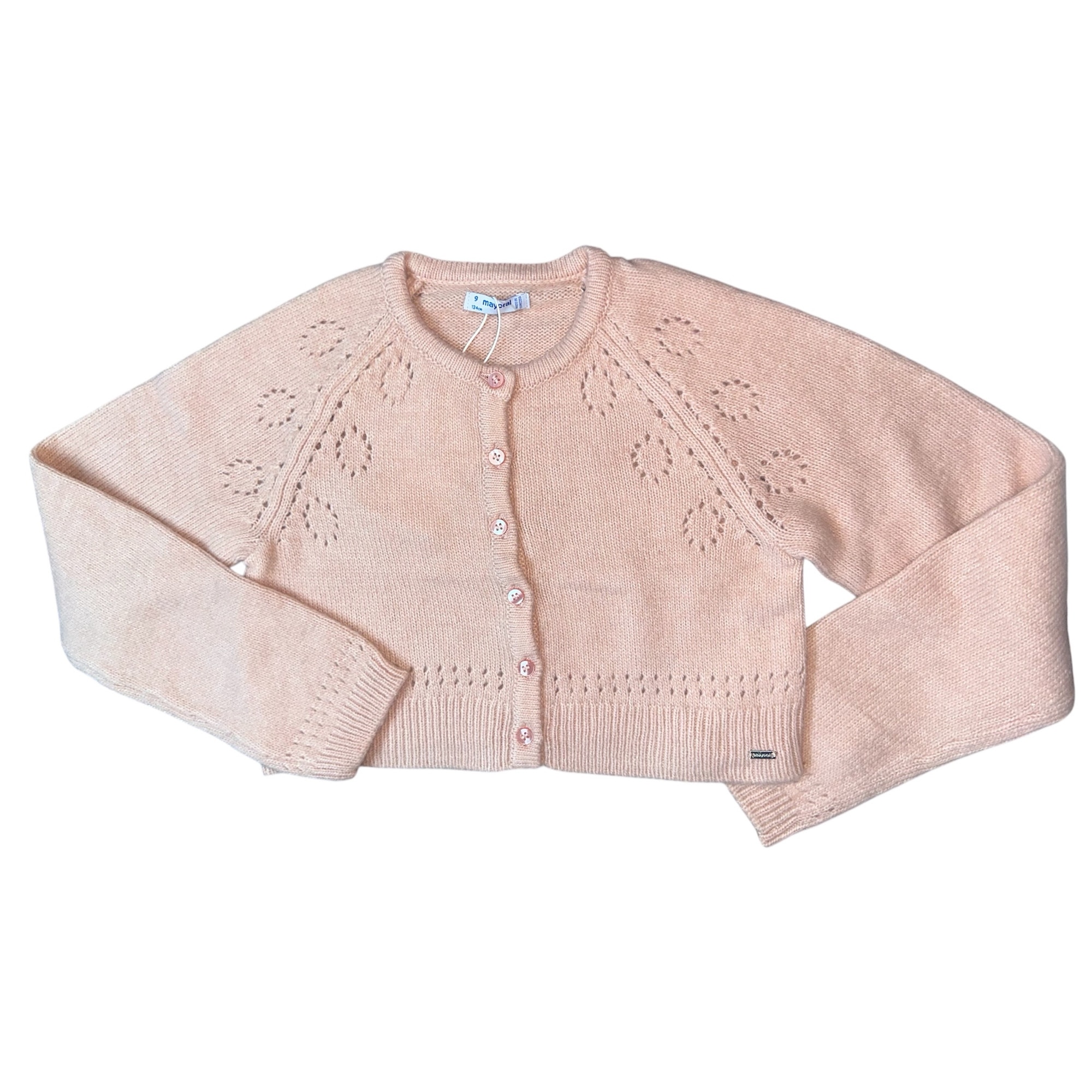 Cardigan tricot fete Mayoral Auriu KP3309A, marime 9 ani - eMAG.ro
