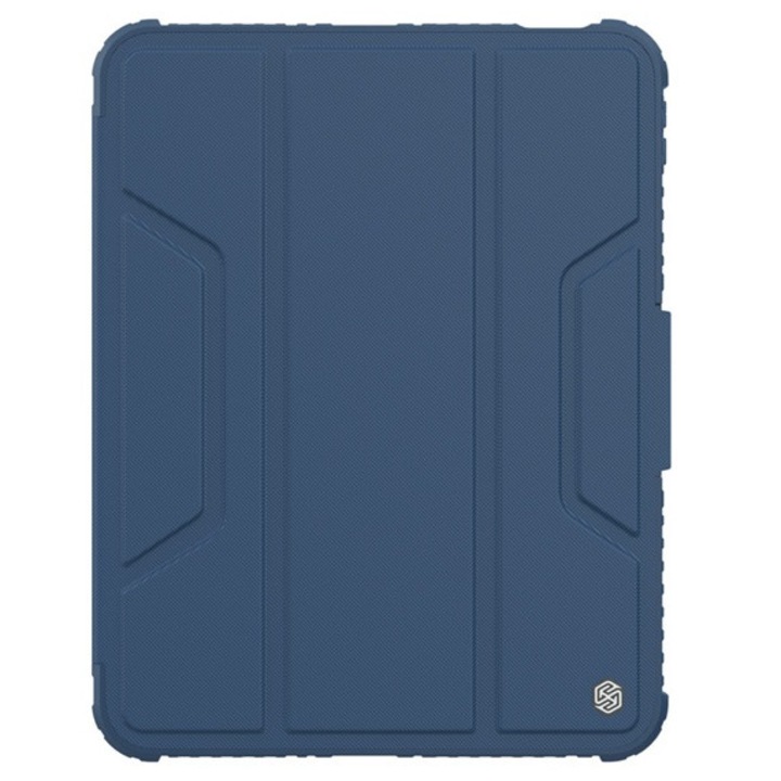 Nillkin bumper pro szilikon tabletvédő, aktív flip, ütésállóság, asztali tartó, sötétkék, kompatibilis: Apple IPAD 11, 2025, / IPAD 10.9, 2022