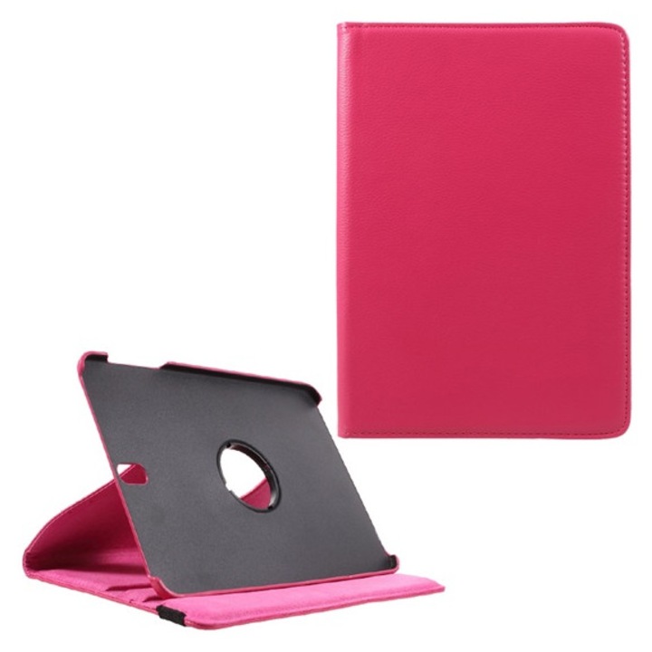 Gigapack tabletvédő álló, bőr hatású, flip, asztali tartó, 360°, rózsaszín, kompatibilis: Samsung Galaxy Tab S3 9.7 LTE, SM-T825, / Galaxy Tab S3 9.7 WIFI, SM-T820