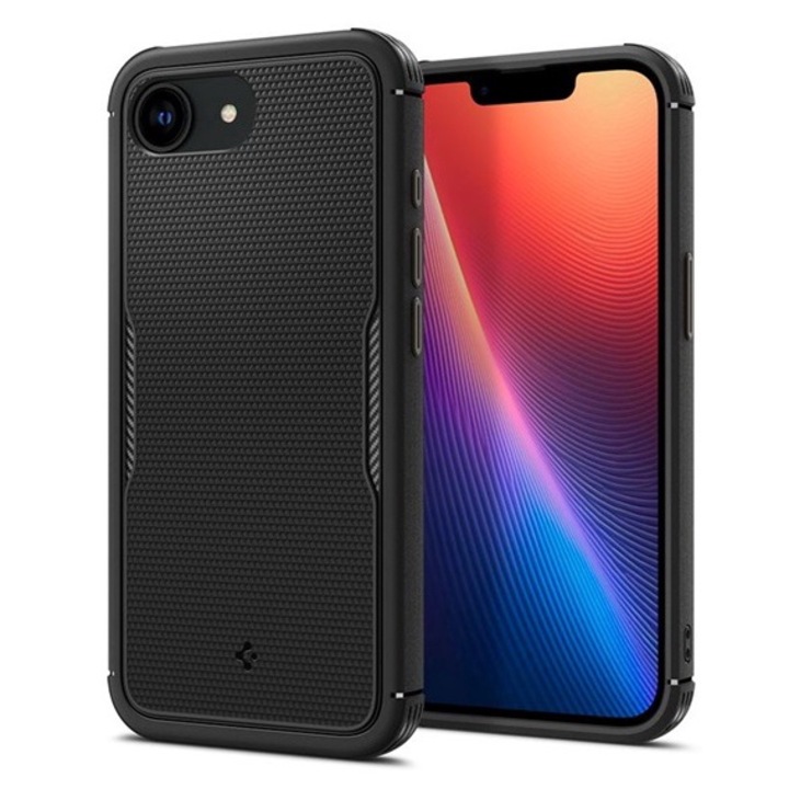 Spigen crystal flex magsafe szilikon mobiltelefon tok, ütésállóság, légpárnás sarok, magsafe, fekete, kompatibilis: Apple iPhone 16e