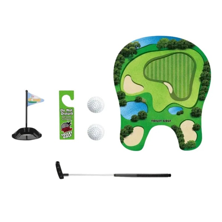Мини голф на трона, Mindblower, настолна игра, пълен комплект за баня, компактен дизайн