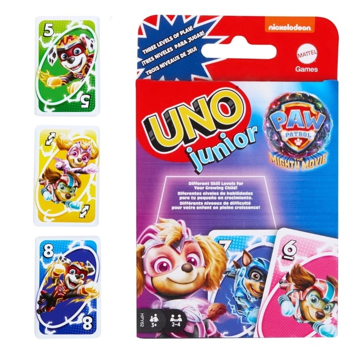 Mattel - Mancs őrjárat 2 - Uno Junior kártya (HPY62)