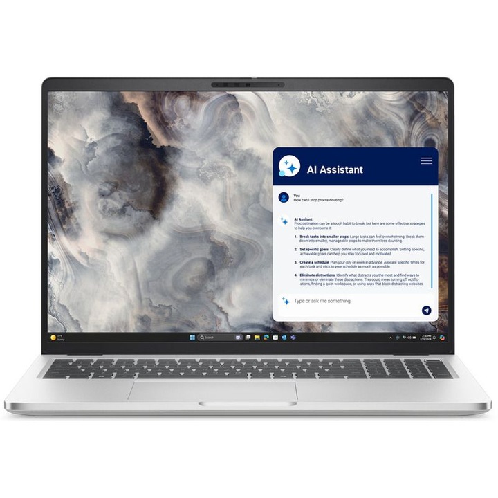 Dell Pro 16 Plus PB16250 laptop, 16 hüvelykes 1920 x 1200, Intel 255U 12 C / 14 T, 2,4 GHz - 5,2 GHz, 12 MB gyorsítótár, 16 GB DDR5, 512 GB SSD, Intel Graphics, Windows 11 Pro, Szürke